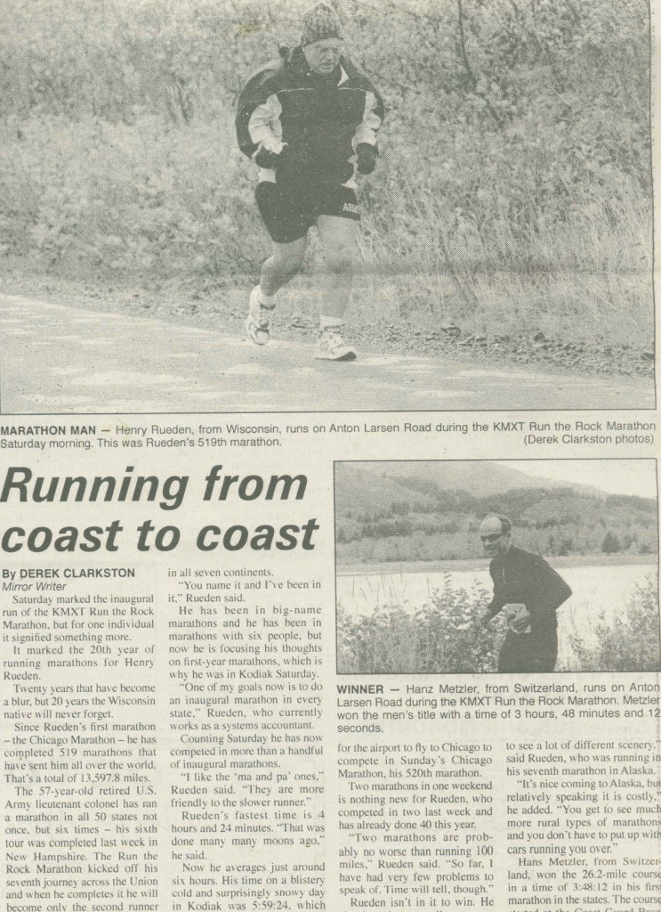 Kodiak Daily Mirror Hans Metzler article